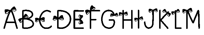 GIftbox Bow Font UPPERCASE