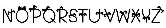 GIftbox Bow Font UPPERCASE