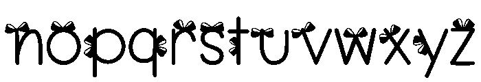 GIftbox Bow Font LOWERCASE