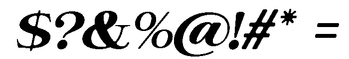 GiantrickSoft-ExtBdSlant Font OTHER CHARS