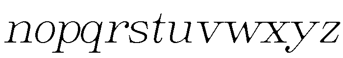GiantrickSoft-ExtLtSlant Font LOWERCASE
