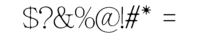 GiantrickSoft-Thin Font OTHER CHARS