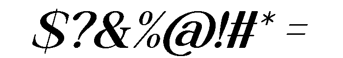 Gilded Stroke Italic Font OTHER CHARS