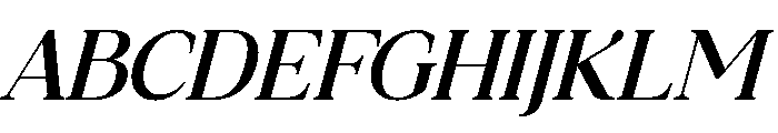 Gilded Stroke Italic Font UPPERCASE