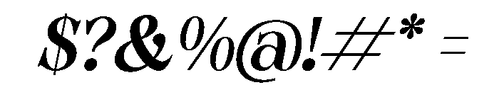 Gildora Italic Font OTHER CHARS