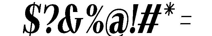Gilferos Cntr Condensed Italic Font OTHER CHARS