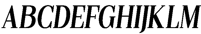 Gilferos Cntr Condensed Italic Font UPPERCASE