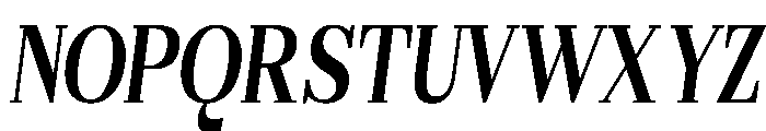 Gilferos Cntr Condensed Italic Font UPPERCASE