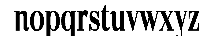 Gilferos Cntr ExtraCondensed Font LOWERCASE