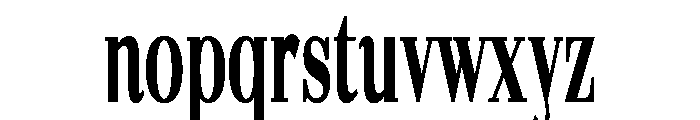 Gilferos Cntr UltraCondensed Font LOWERCASE