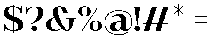 Gilferos Expanded Font OTHER CHARS