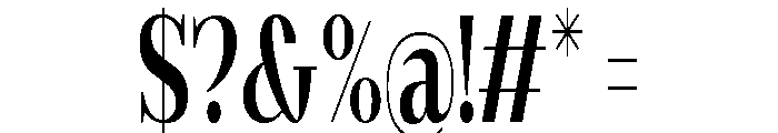 Gilferos Extra Condensed Font OTHER CHARS