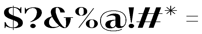 Gilferos Extra Expanded Font OTHER CHARS