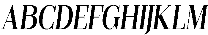 Gilferos Italic Condensed Font UPPERCASE