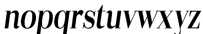 Gilferos Italic Condensed Font LOWERCASE
