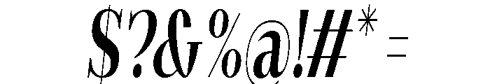 Gilferos Italic Extra Condensed Font OTHER CHARS