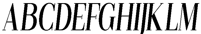 Gilferos Italic Extra Condensed Font UPPERCASE