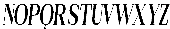 Gilferos Italic Extra Condensed Font UPPERCASE
