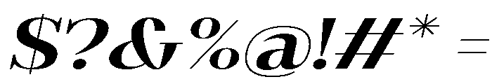 Gilferos Italic Extra Expanded Font OTHER CHARS