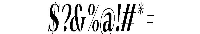 Gilferos Italic Ultra Condensed Font OTHER CHARS