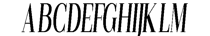 Gilferos Italic Ultra Condensed Font UPPERCASE
