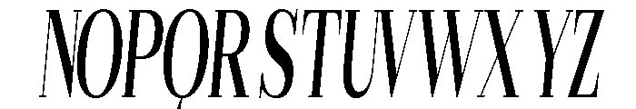 Gilferos Italic Ultra Condensed Font UPPERCASE