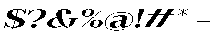 Gilferos Italic Ultra Expanded Font OTHER CHARS