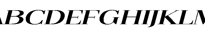Gilferos Italic Ultra Expanded Font UPPERCASE