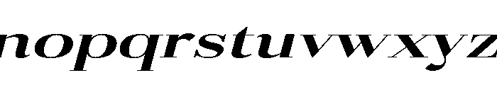 Gilferos Italic Ultra Expanded Font LOWERCASE