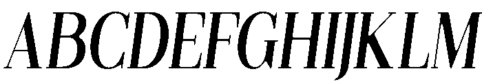 Gilferos Soft Condensed Italic Font UPPERCASE
