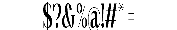 Gilferos Ultra Condensed Font OTHER CHARS