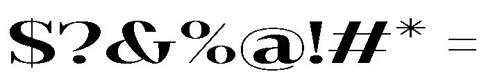 Gilferos Ultra Expanded Font OTHER CHARS