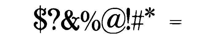 Gill_Sans Font OTHER CHARS