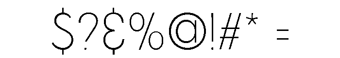 Gilmour Thin Font OTHER CHARS