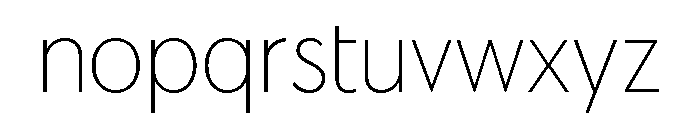 Gilmour Thin Font LOWERCASE