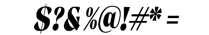 Gimela Condensed Slant Font OTHER CHARS