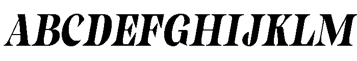 Gimela Condensed Slant Font UPPERCASE