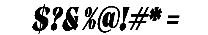 Gimela Grade Condensed Slant Font OTHER CHARS