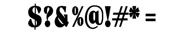 Gimela Grade Condensed Font OTHER CHARS