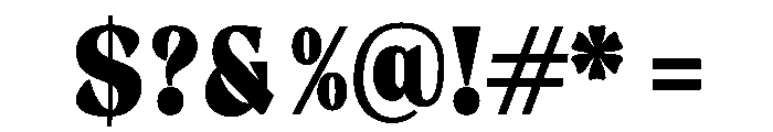Gimela Grade Semi Condensed Font OTHER CHARS