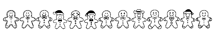 Gingerbread Boy Font UPPERCASE