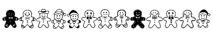 Gingerbread Boy Font UPPERCASE