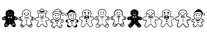 Gingerbread Boy Font LOWERCASE