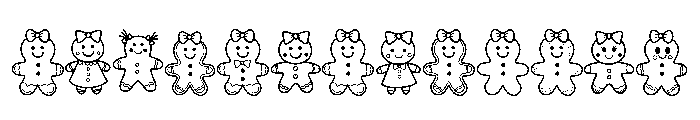 Gingerbread Girl Font UPPERCASE