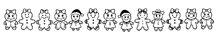 Gingerbread Girl Font LOWERCASE