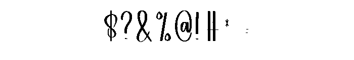 Gingham Font OTHER CHARS