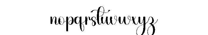 Gingham Font LOWERCASE