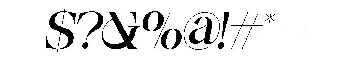 Ginka Voraxe Italic Font OTHER CHARS