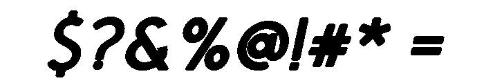 Ginzha Bold Italic Font OTHER CHARS