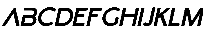 Ginzha Bold Italic Font UPPERCASE